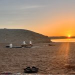 Amazing sunrise view in Ras Mohammed national park by night, in Egypt.