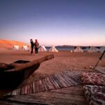 Two people talking on the beach at Ras-Mohamed national park