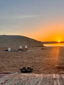Amazing sunrise view in Ras Mohammed national park by night, in Egypt.
